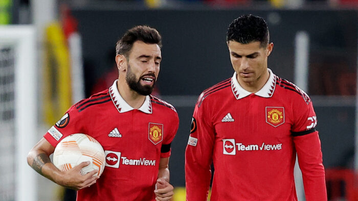 Las diferencias en Portugal afloran con un distante saludo entre Cristiano y Bruno Fernandes
