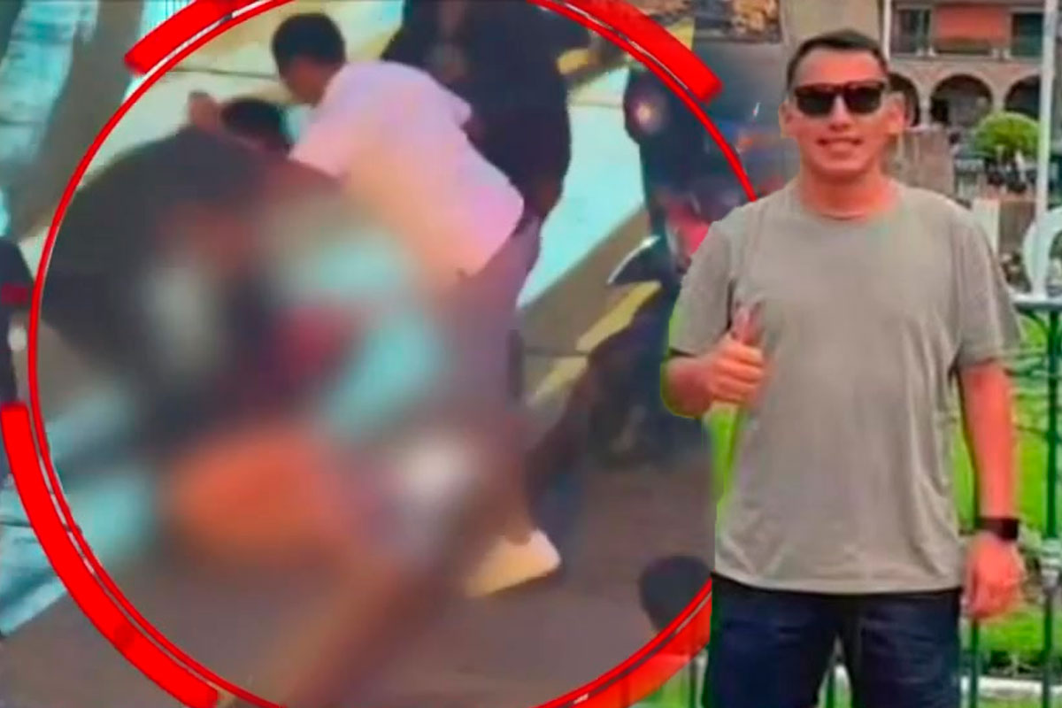 Policía golpea con furia a mujer por defender