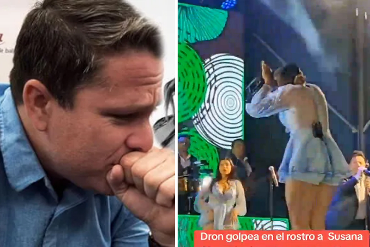 Susana Alvarado sufre accidente en pleno concierto: ¡Dron se estrelló contra su rostro!
