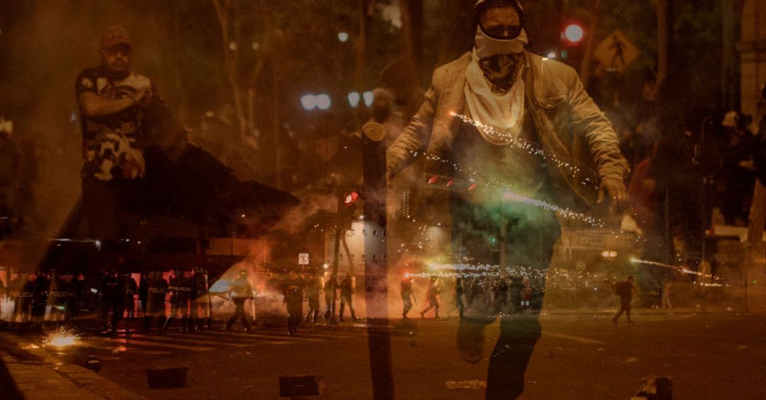 Los rostros de los violentistas que usaron pirotecnia contra la PNP en la marcha