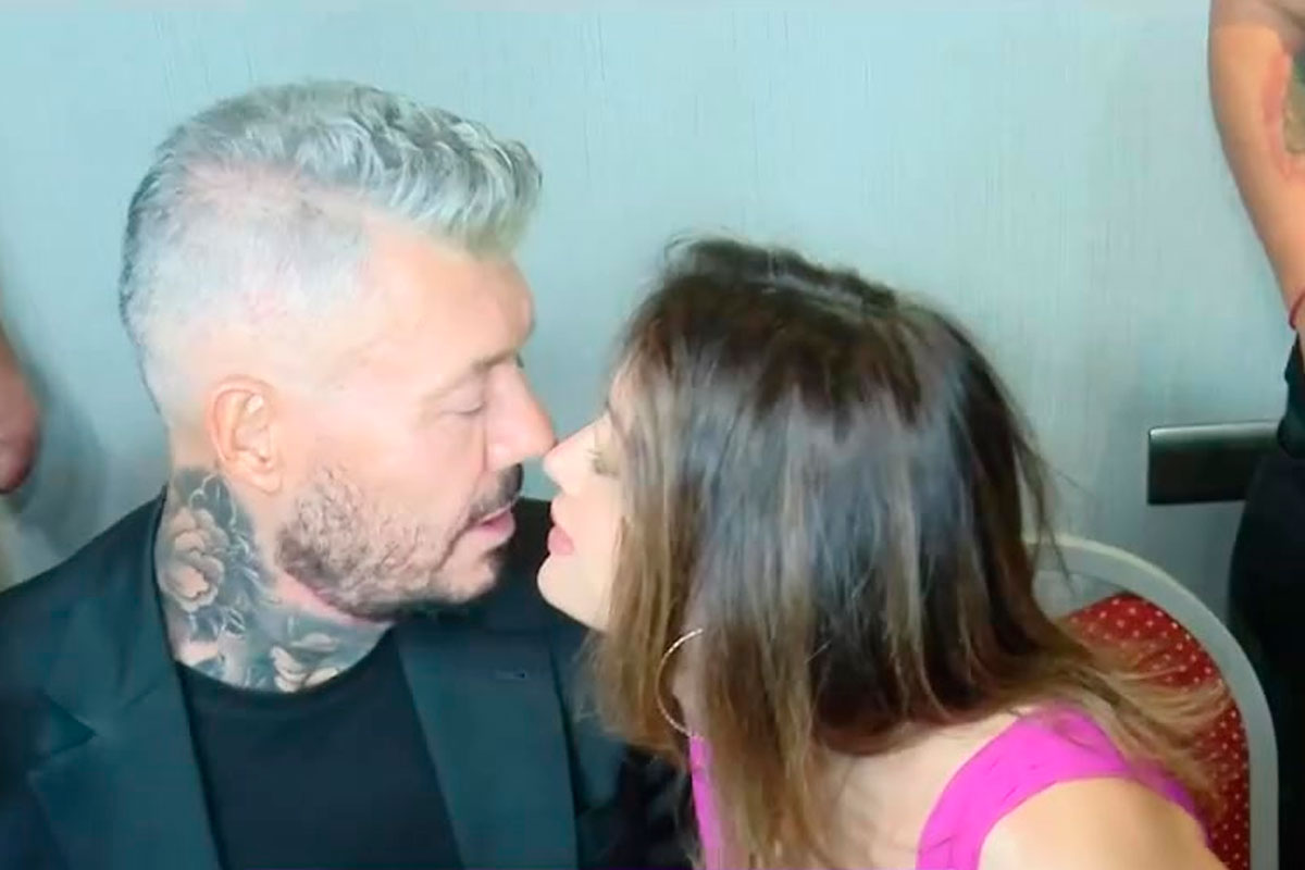 Milett Figueroa se niega a besar a Marcelo Tinelli ante la prensa, pero al final lo hace: “El circo no”