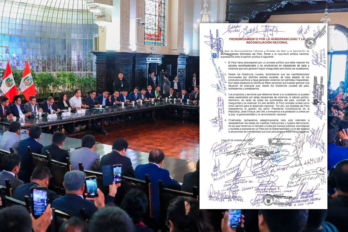 Más de 300 alcaldes firman pronunciamiento colectivo: “Respaldamos la gestión del presidente José Jerí”