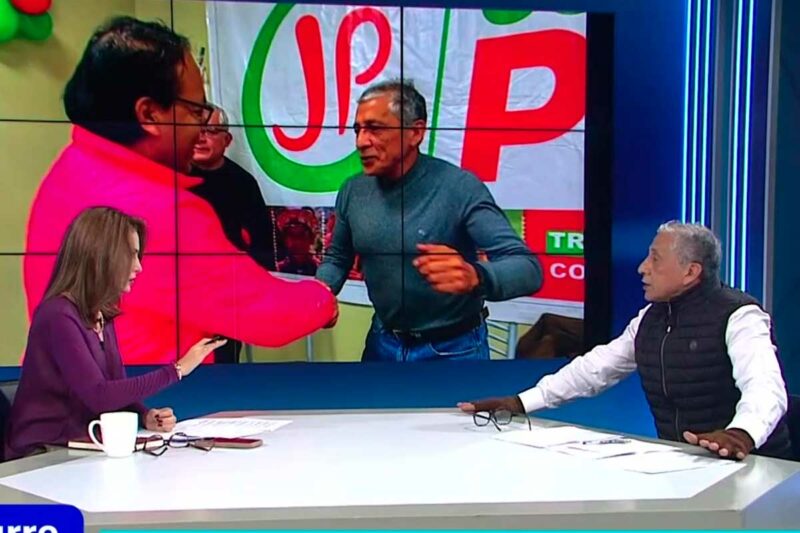 Antauro Humala durante entrevista televisiva respaldando el amparo presentado por Walter Ayala