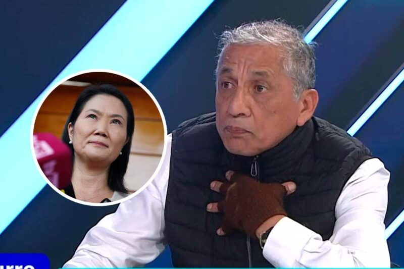 Antauro Humala durante entrevista televisiva donde expresó su sospecha sobre la doble nacionalidad de Keiko Fujimori