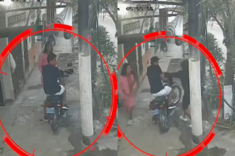Amorosa despedida terminó en asalto y delincuentes se llevaron la moto de la pareja