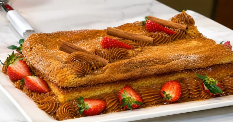 Sandra Plevisani muestra el encanelado decorado con manjar blanco y fresas en Así de Simple.