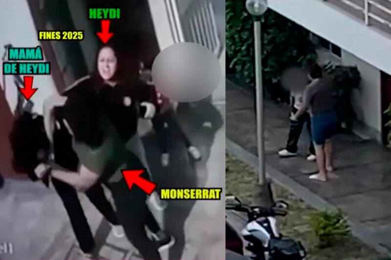 Magaly Medina en su set muestra videos de Monserrat con violencia hacia su hija y otra mujer.