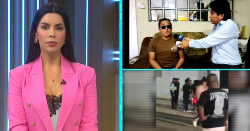 Erick Vidal Briceño, invidente, durante entrevista sobre la agresión policial en Nuevo Chimbote.