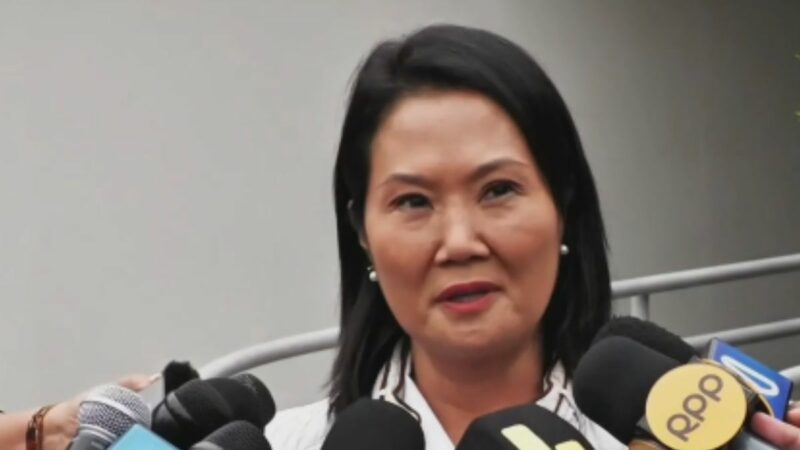 Keiko Fujimori durante entrevista sobre declaraciones de la segunda vuelta electoral 2026