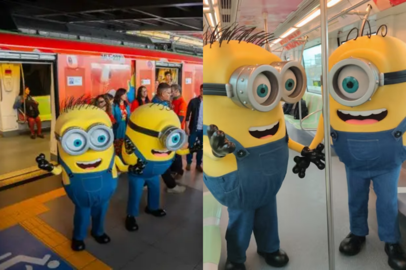 Los Minions toman el Metro de Lima por el estreno de su nueva aventura en cines