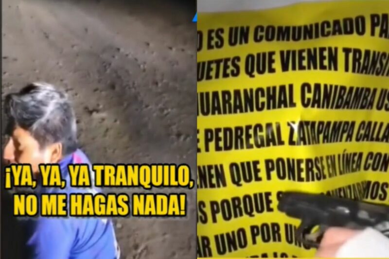 Extorsionadores encañonan a chofer y lo obligan a grabar video con amenaza