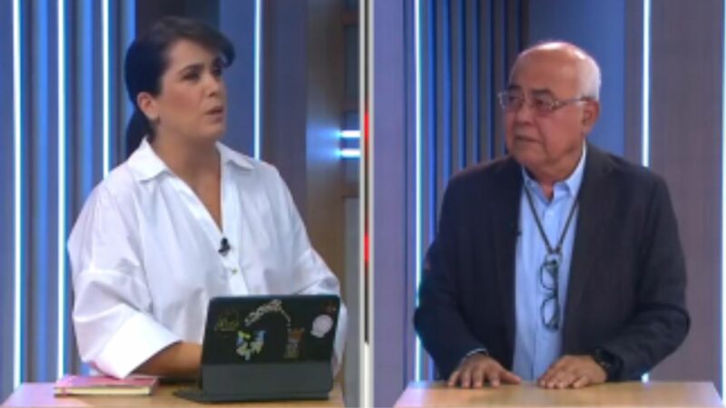 Ángel Delgado durante entrevista sobre el borrador de facultades legislativas enviado al Congreso.