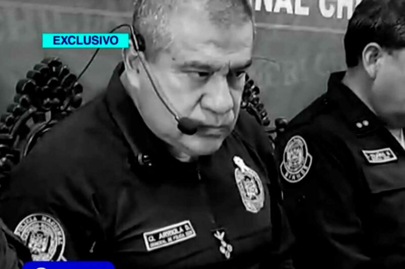 General Óscar Arriola durante conferencia de prensa sobre seguridad ciudadana
