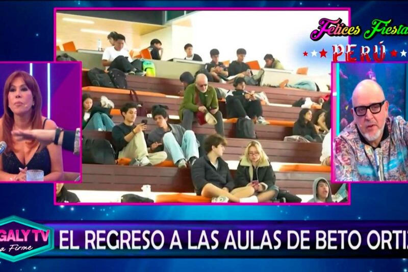 Beto Ortiz muestra su carnet universitario durante una entrevista en la que habla de su regreso a las aulas.
