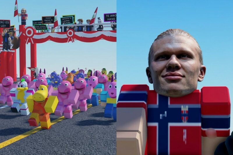 ¡Ni los Backyardigans faltaron! Desfile Militar en Roblox sorprendió con Haaland y otros personajes
