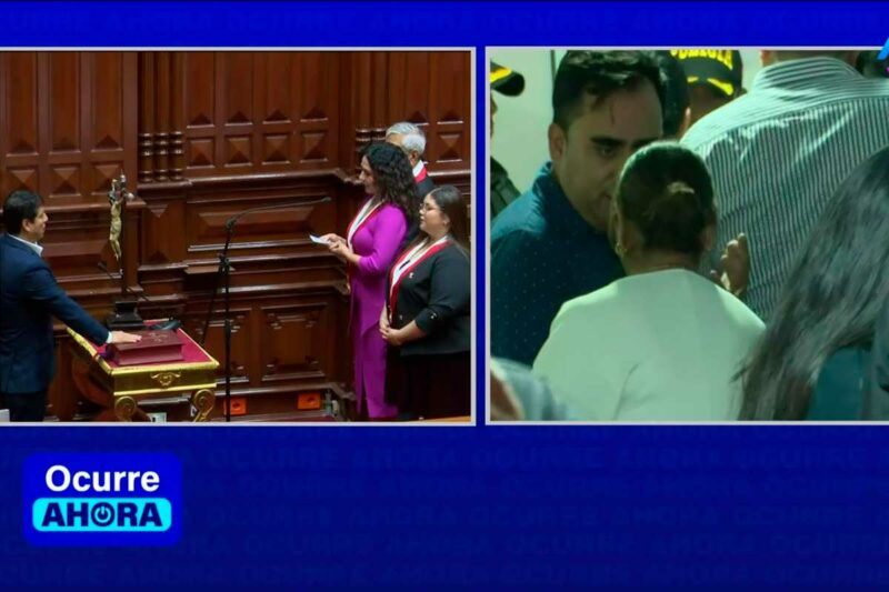 Diputado Julián Pérez Malqui en la comisaría de San Miguel