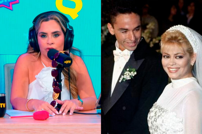 Ethel Pozo durante la transmisión en vivo recordando la infidelidad de Roberto Martínez