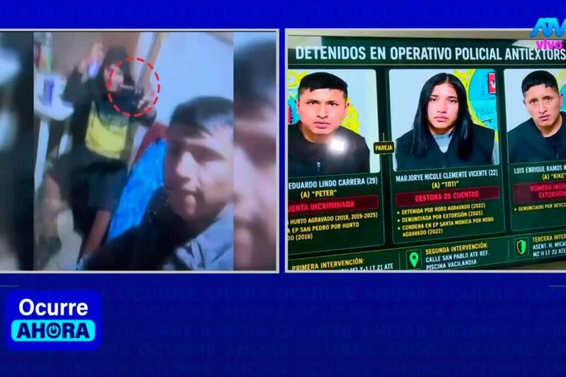 Integrantes de banda de extorsionadores capturados por amenazar a empresas de transporte en Lima Este