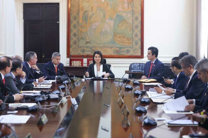 Luis Galarreta durante la primera sesión del Consejo de Ministros