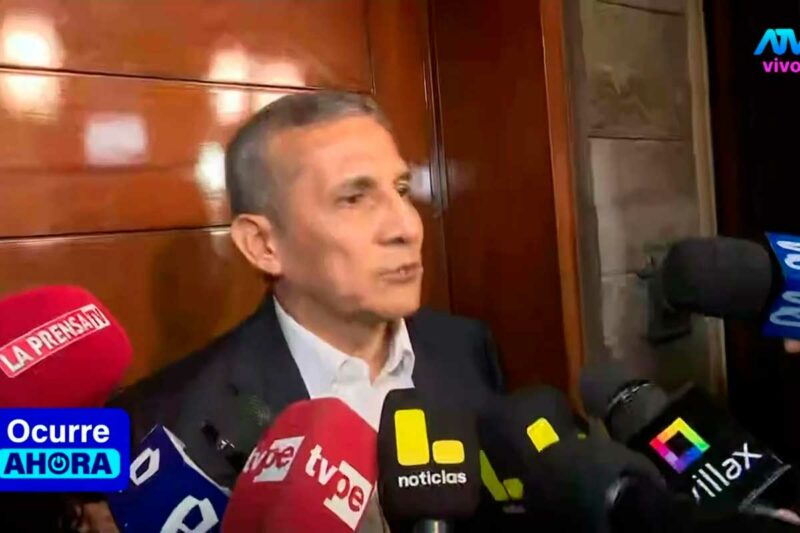 Ollanta Humala declarando desde su domicilio tras recuperar la libertad