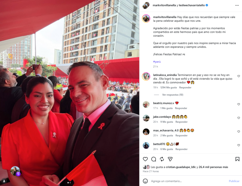 Mensaje de Mark Vito tras asistir a Desfile Cívico Militar.