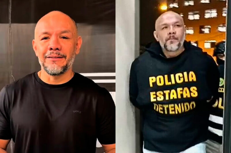 Jackson Mora durante su detención preliminar por presunto fraude informático y lavado de activos