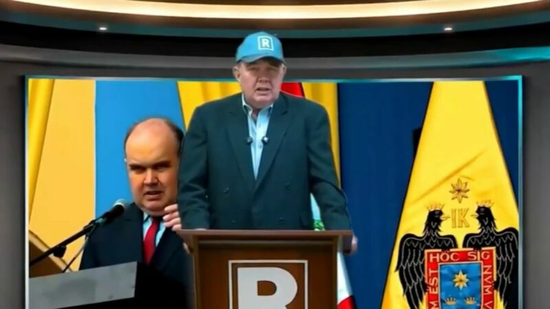 Rafael López Aliaga, exalcalde de Lima, durante una conferencia