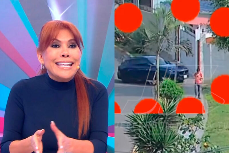 Magaly Medina mirando fijamente a la cámara durante su programa Magaly TV La Firme.