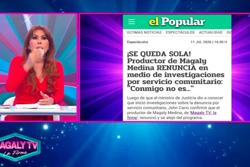 Magaly Medina habla sobre la salida de Ricky Rodríguez durante la transmisión de su programa.