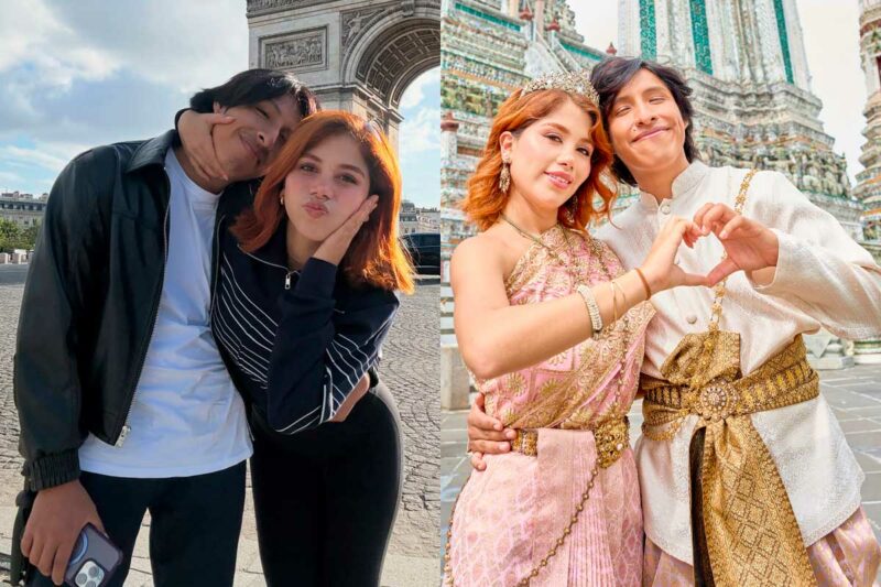 Marina Gold y Cristian Huamaní posan juntos sonriendo en su romance de creadores peruanos