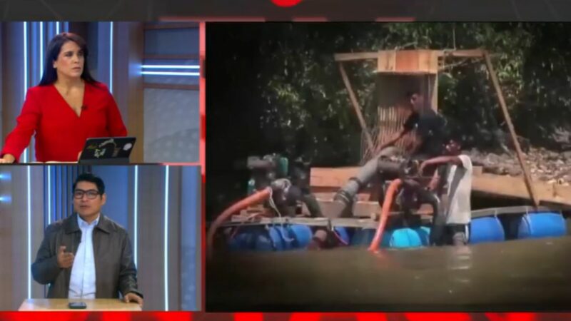 Iván Arenas, especialista en minería durante entrevista sobre minería ilegal de oro en Perú.