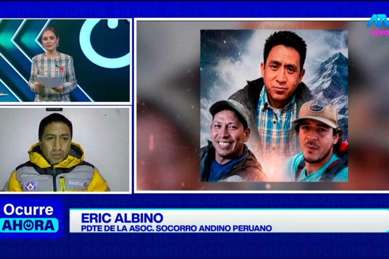 Voluntarios de rescate en el nevado Huascarán durante operativo de búsqueda