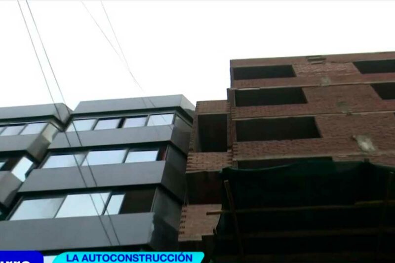 Edificio autoconstruido sin planos ni estudio de suelos en el distrito de Independencia, Lima