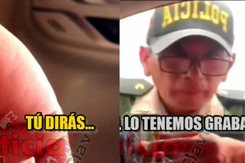 Chofer graba a policía que pedía una coima; al notar la cámara, no lo multa y lo deja libre