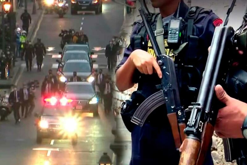 Agentes de seguridad en operativo de protección para la toma de mando de Keiko Fujimori