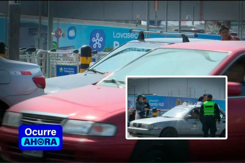 Taxis informales estacionados en el Aeropuerto Jorge Chávez sin autorización de la ATU