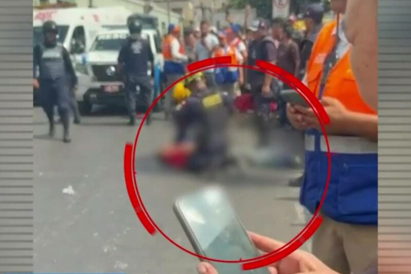 Dos sujetos en moto asesinan a cambista frente al Mercado Central