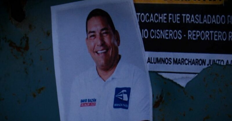 David Bazán Arévalo, candidato a la alcaldía de Tocache, en una imagen de su campaña electoral.