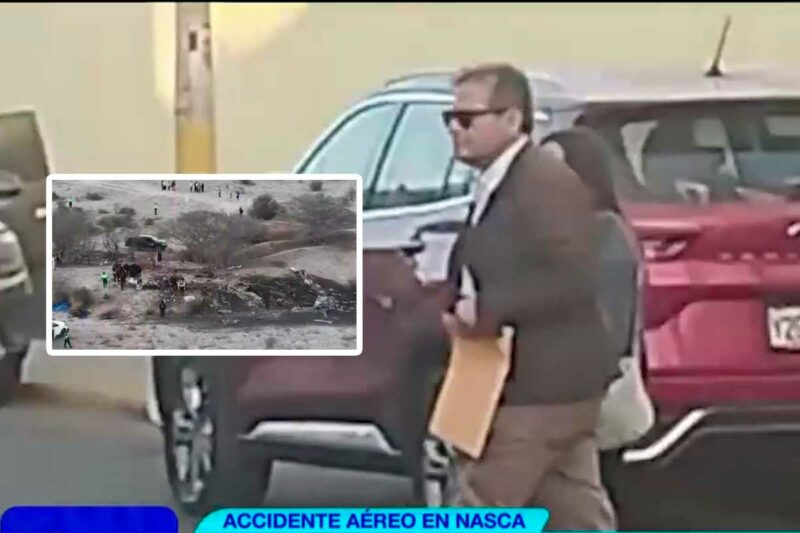 Familiares de víctimas del accidente aéreo en Nasca en la morgue de Ica