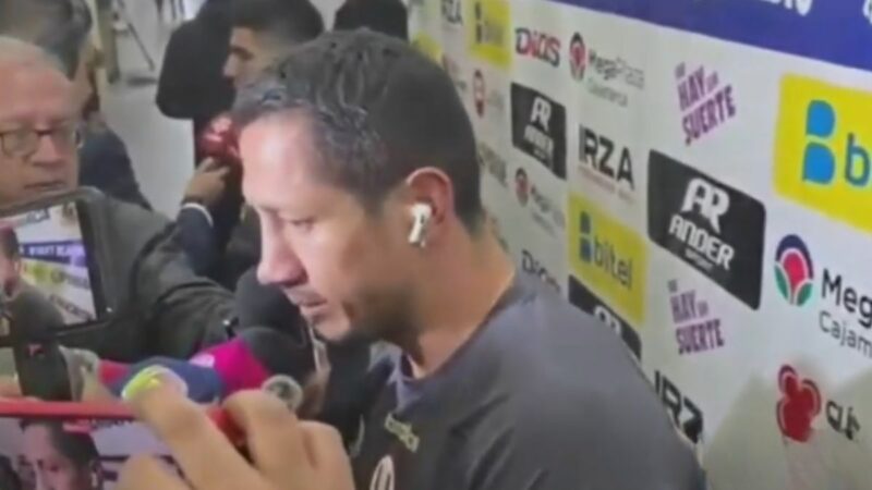 Gianluca Lapadula durante declaraciones tras el partido de Universitario en Cajamarca