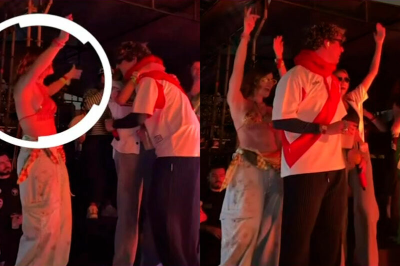 Korina Rivadeneira y Beto Montenegro durante un encuentro captado en video