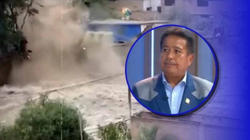 Jimmy Silva, candidato a gobernador de Tumbes, durante entrevista sobre el Fenómeno de El Niño.