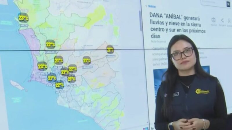 Ingeniera Diana Cadenillas del Senamhi durante entrevista sobre el pronóstico de lloviznas en Lima