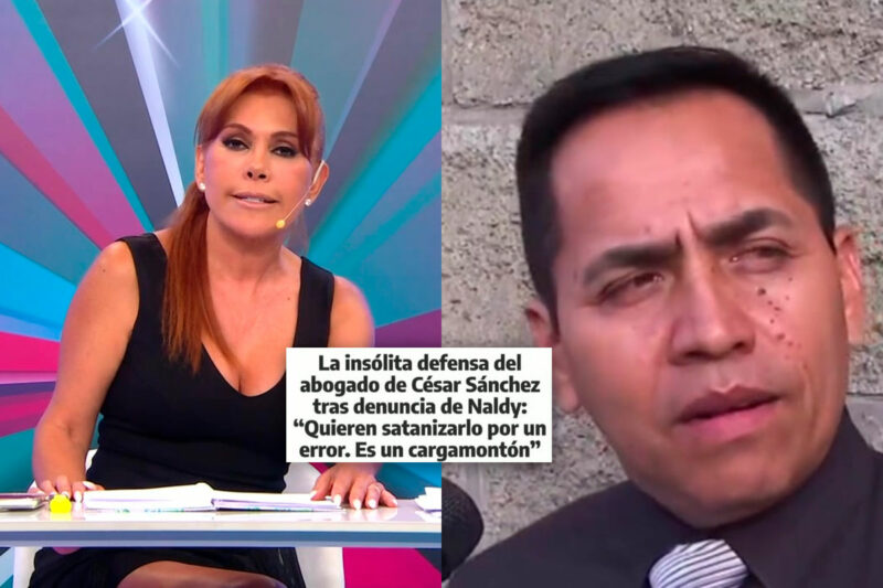 Magaly Medina cuestiona al abogado de César Sánchez por el caso de Naldy Saldaña