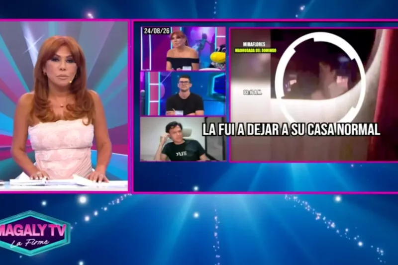 Magaly Medina habla de Grimmy y Curwen durante su programa.