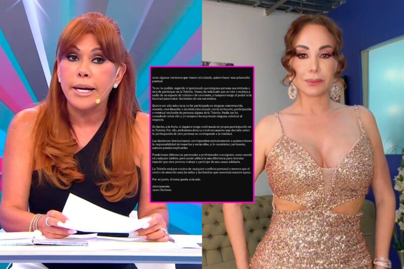 Magaly Medina y Janet Barboza por polémica de Teletón