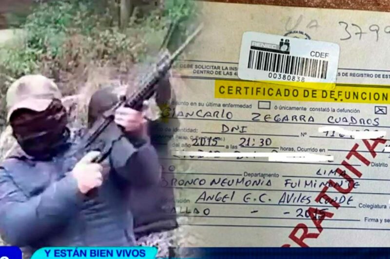 Reniec denuncia a médicos por declarar como fallecidos a ranqueados criminales